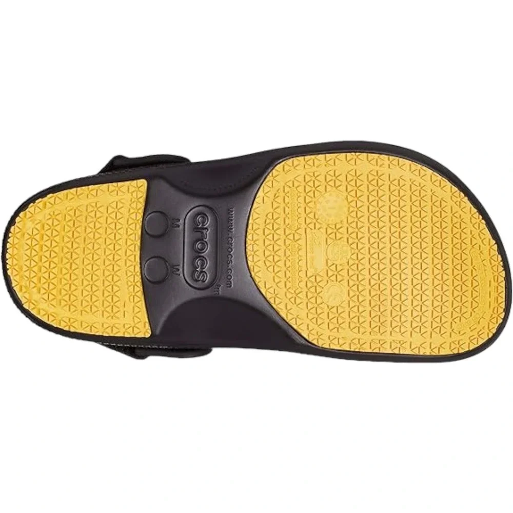 Crocs Adult Unisex Batman Adjustable Black Yellow Clog Men's 5 / Women's 7
